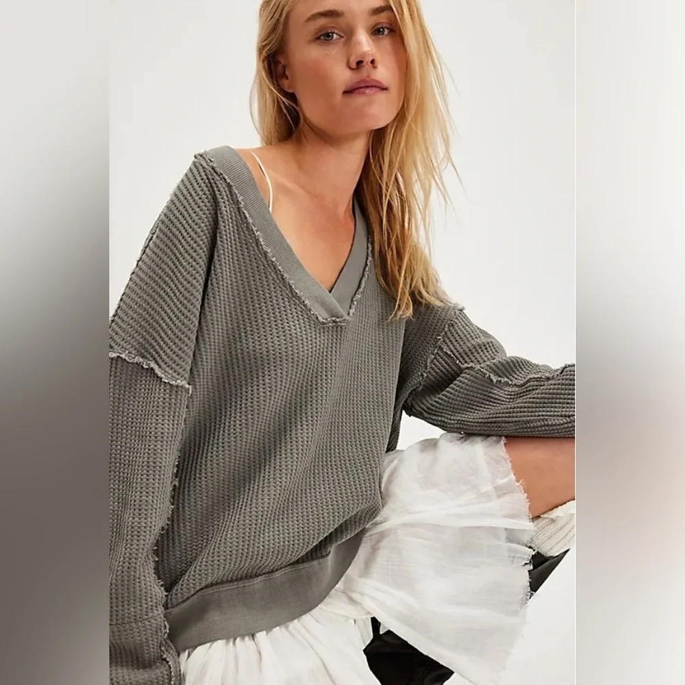 Free People Ricky Thermal in Fallen Rock we the free size small NWOT